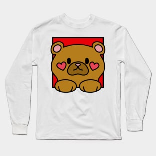 Love Cuddle Bear Baby Red Long Sleeve T-Shirt